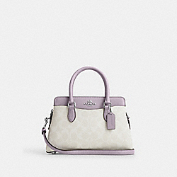 Mini Darcie Carryall In Signature Canvas - CH174 - Silver/Chalk/Mist