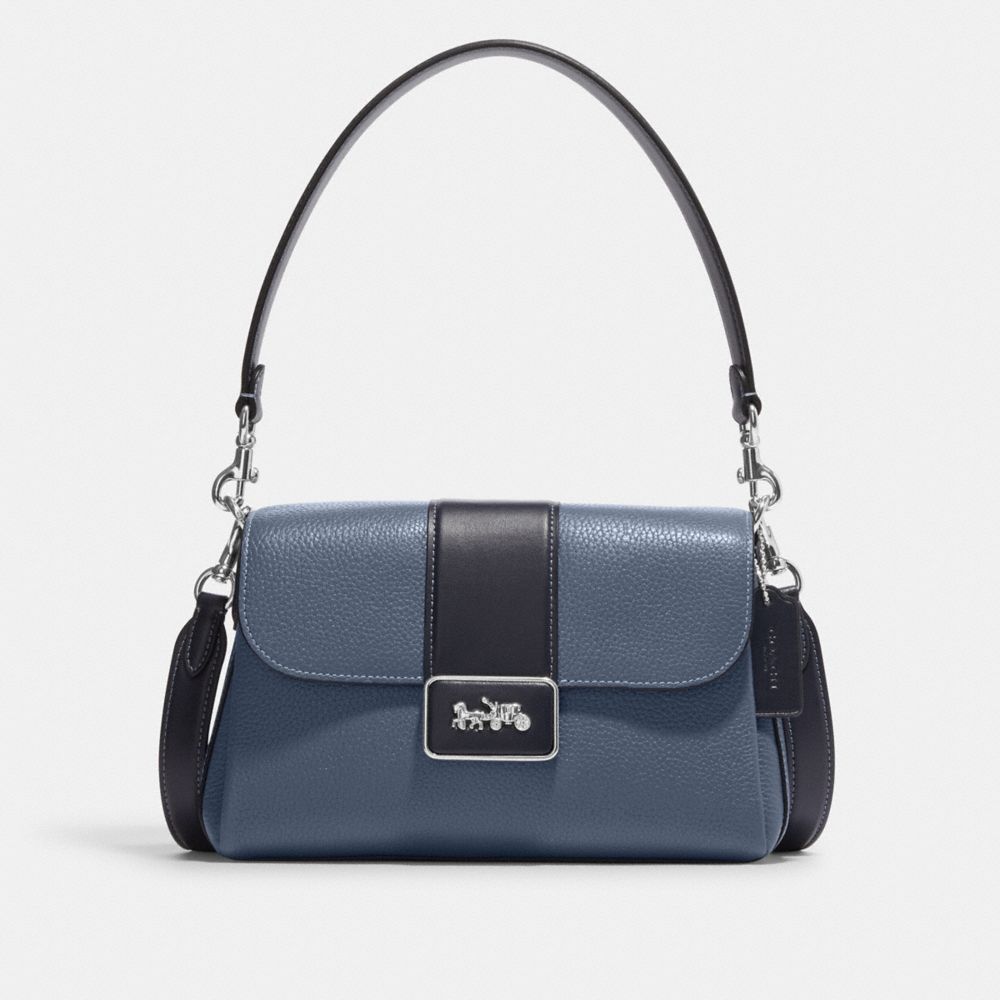 Grace Shoulder Bag - CH207 - Silver/Washed Chambray Multi