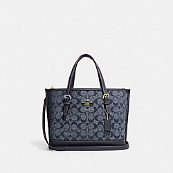 COACH CH228 Mollie Tote 25 In Signature Chambray GOLD/DENIM MULTI