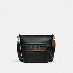 COACH CH248 Logan Duffle With Coach Stripe SILVER/BLACK MULTI