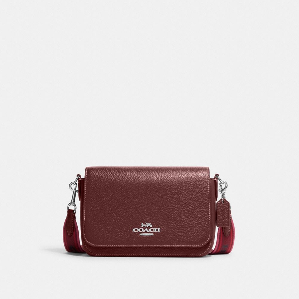 COACH CH252 Logan Messenger SILVER/WINE