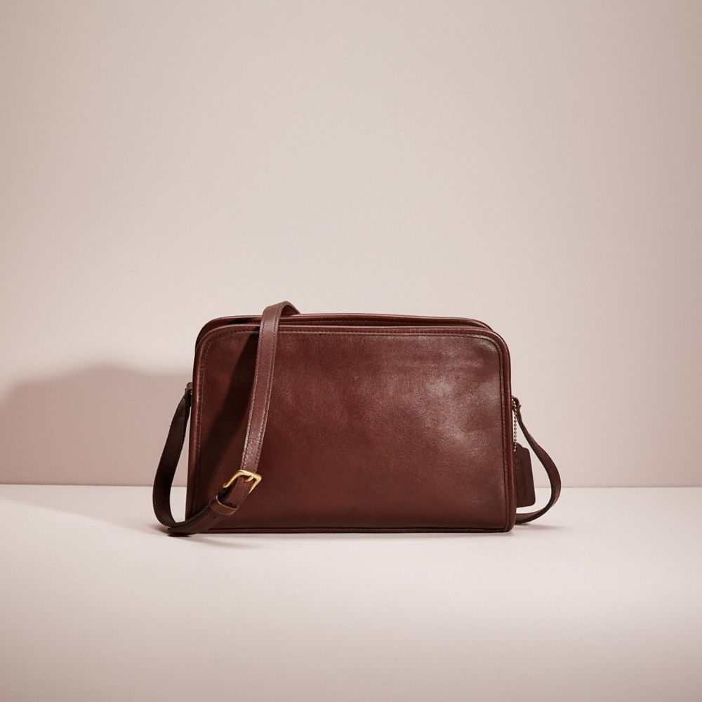 CH269 - Vintage Sutton Zip Bag Brass/Brown