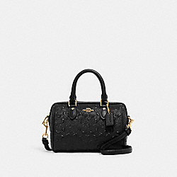 COACH CH276 Mini Rowan Crossbody In Signature Leather GOLD/BLACK