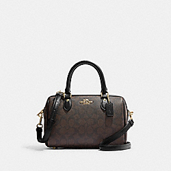 COACH CH280 Rowan Satchel In Signature Canvas GOLD/BROWN BLACK