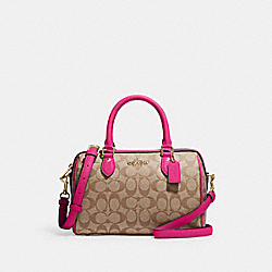 COACH CH280 Rowan Satchel In Signature Canvas IM/KHAKI/CERISE