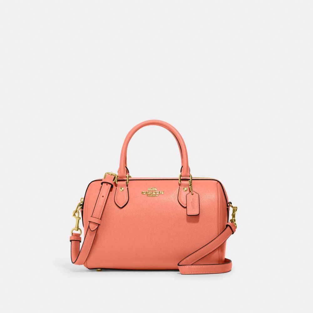 COACH CH282 Rowan Satchel Gold/Light Coral