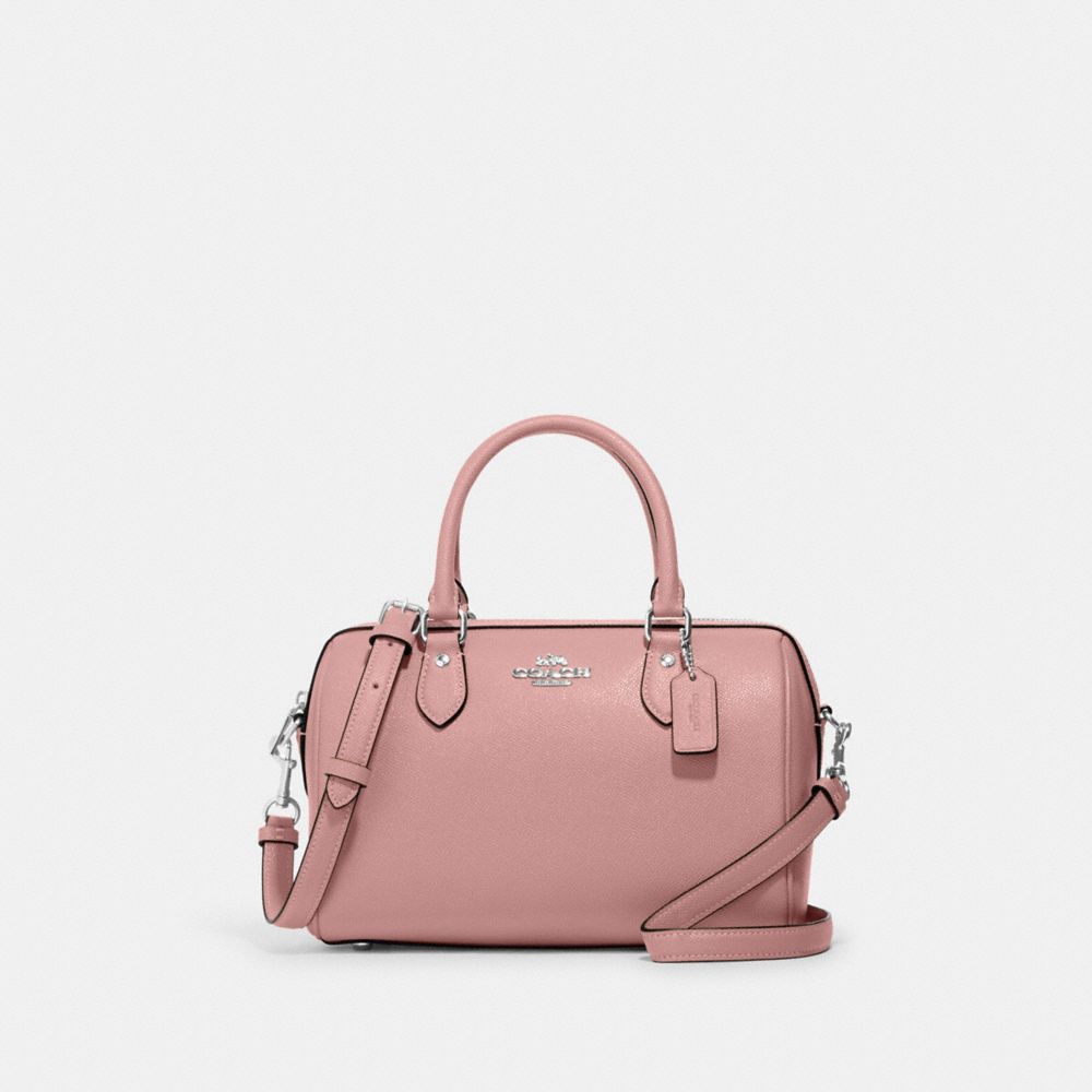 COACH CH282 Rowan Satchel Silver/Light Pink