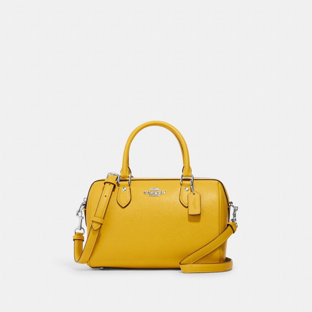 COACH CH282 Rowan Satchel Silver/Canary