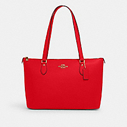 COACH CH285 Gallery Tote GOLD/ELECTRIC RED