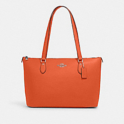 COACH CH285 Gallery Tote SILVER/BRIGHT ORANGE