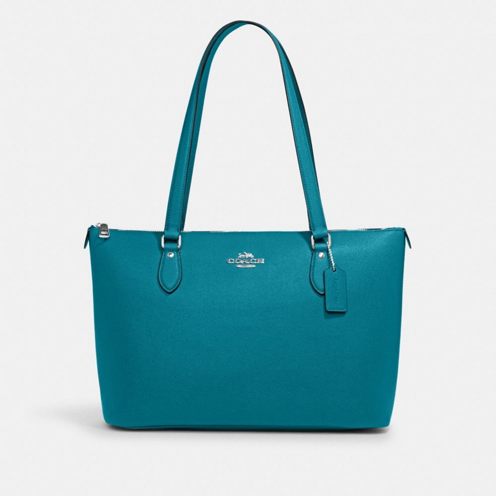 COACH CH285 Gallery Tote Silver/Teal