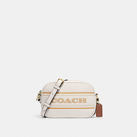 COACH CH308 Mini Jamie Camera Bag With Coach Stripe Gold/Chalk Multi