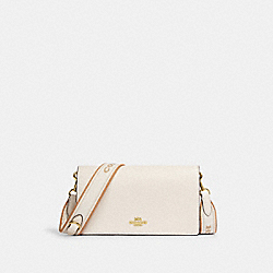 COACH CH310 Anna Foldover Clutch Crossbody GOLD/CHALK MULTI