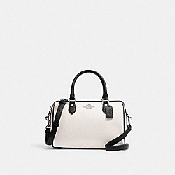 COACH CH317 Rowan Satchel SILVER/CHALK BLACK MULTI