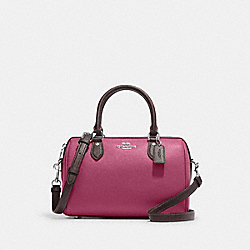 COACH CH317 Rowan Satchel SILVER/LIGHT RASPBERRY MULTI