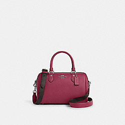 Rowan Satchel With Signature Canvas Strap - CH322 - Silver/Bright Violet