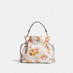 Andy Crossbody With Floral Cluster Print - CH349 - Gold/Chalk Multi