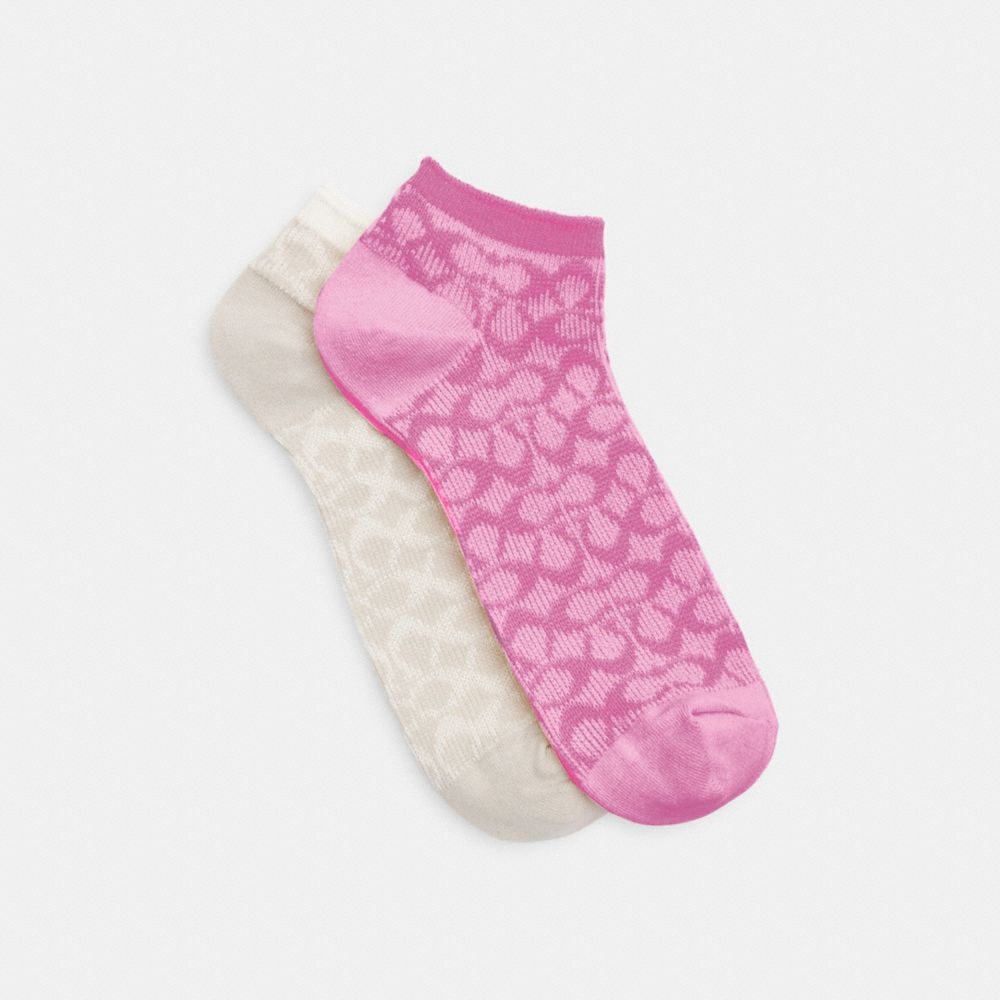 Signature Ankle Socks - CH395 - Flower Pink/Chalk