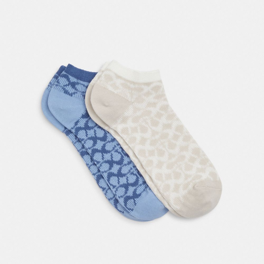 Signature Ankle Socks - CH395 - Mist 2/Chalk