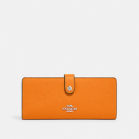 COACH CH410 Slim Wallet Silver/Bright-Mandarin