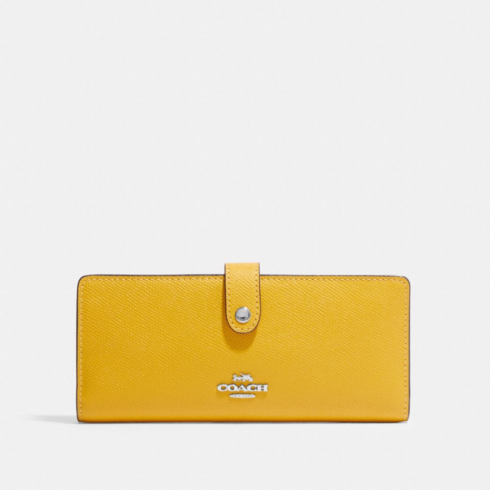 COACH CH410 Slim Wallet Silver/Canary