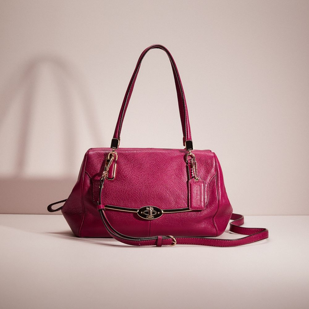 CH433 - Restored Madison Small Madeline East/West Satchel LI/CRANBERRY