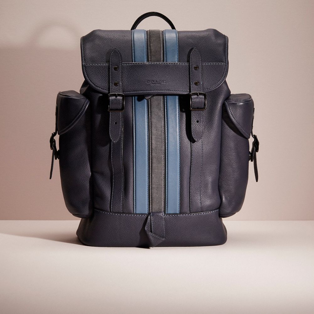 CH455 - Restored Hitch Backpack With Varsity Stripe Black Copper/Midnight Navy Multi