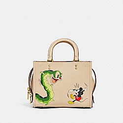 COACH CH461 Disney X Coach Rogue 25 In Regenerative Leather With Mickey Mouse And Caterpillar BRASS/IVORY