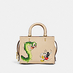 Disney X Coach Rogue 25 In Regenerative Leather With Mickey Mouse And Caterpillar - CH461 - Brass/Ivory