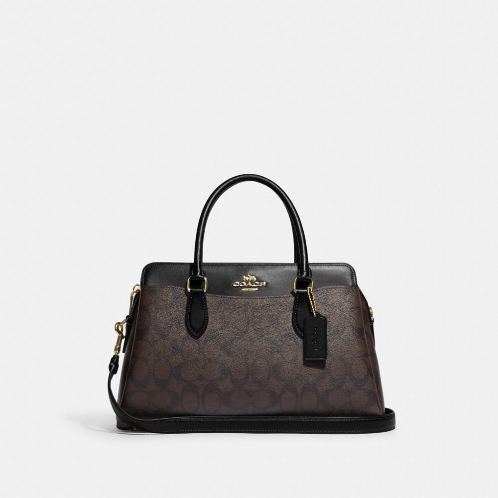 COACH CH488 Darcie Carryall In Signature Canvas GOLD/BROWN BLACK