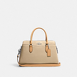 COACH CH489 Darcie Carryall In Colorblock SILVER/SANDY BEIGE MULTI