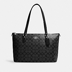 COACH CH504 Gallery Tote In Signature Canvas SILVER/GRAPHITE/BLACK