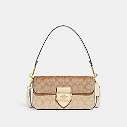 COACH CH506 Morgan Shoulder Bag In Blocked Signature Canvas GOLD/LIGHT KHAKI MULTI