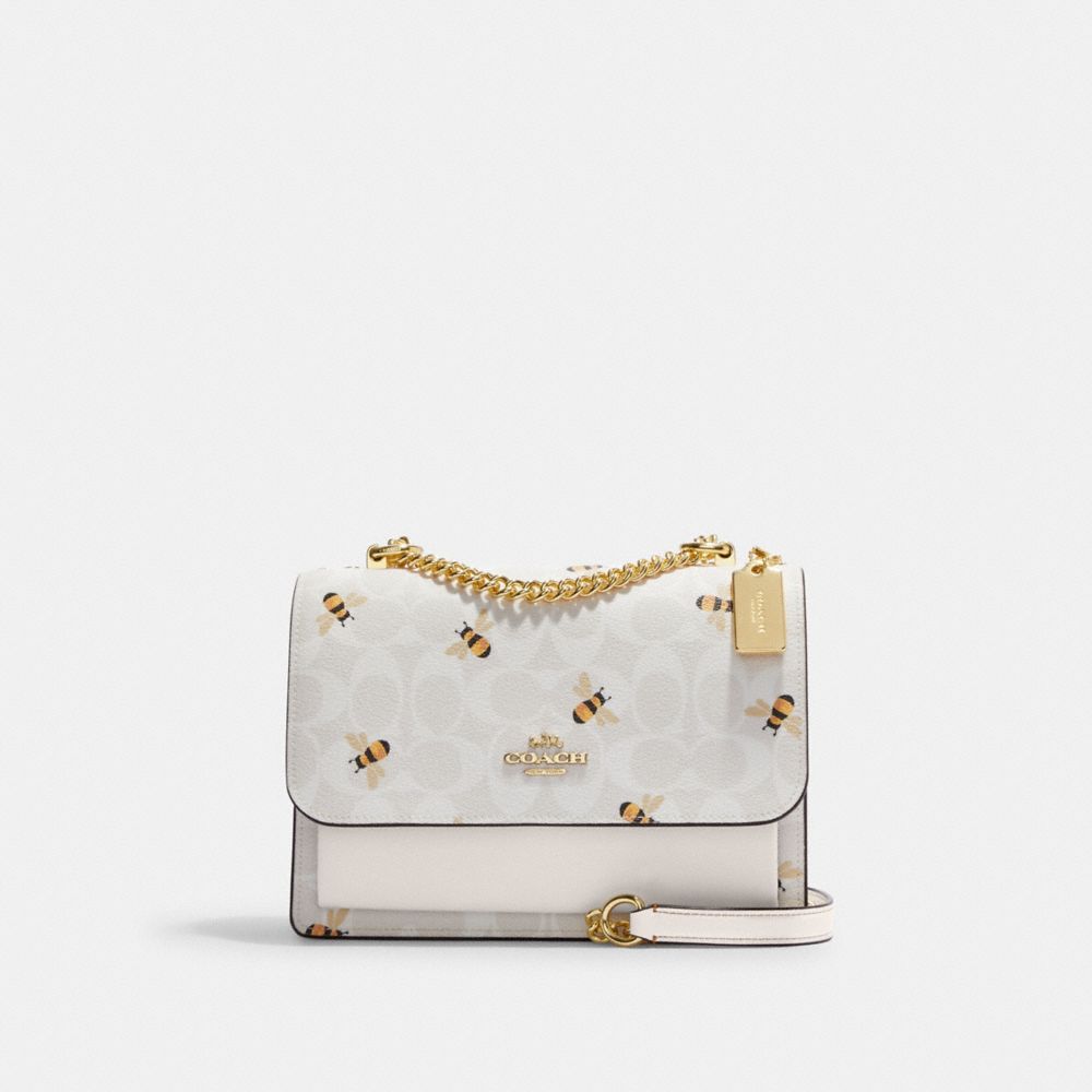 COACH CH515 Klare Crossbody In Signature Canvas With Bee Print Gold/Chalk/Glacier White Multi