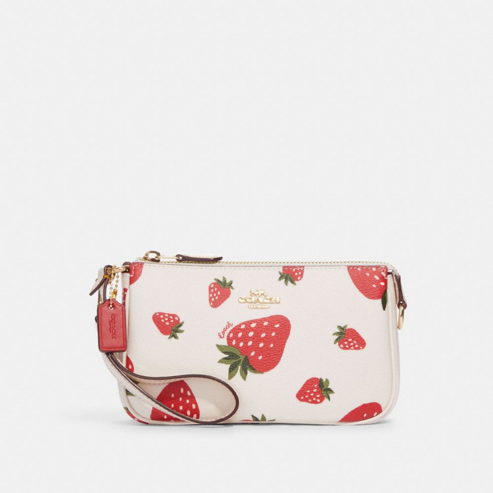 COACH CH533 Nolita 19 With Wild Strawberry Print GOLD/CHALK MULTI