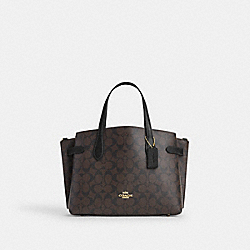 COACH CH542 Hanna Carryall In Signature Canvas GOLD/BROWN BLACK