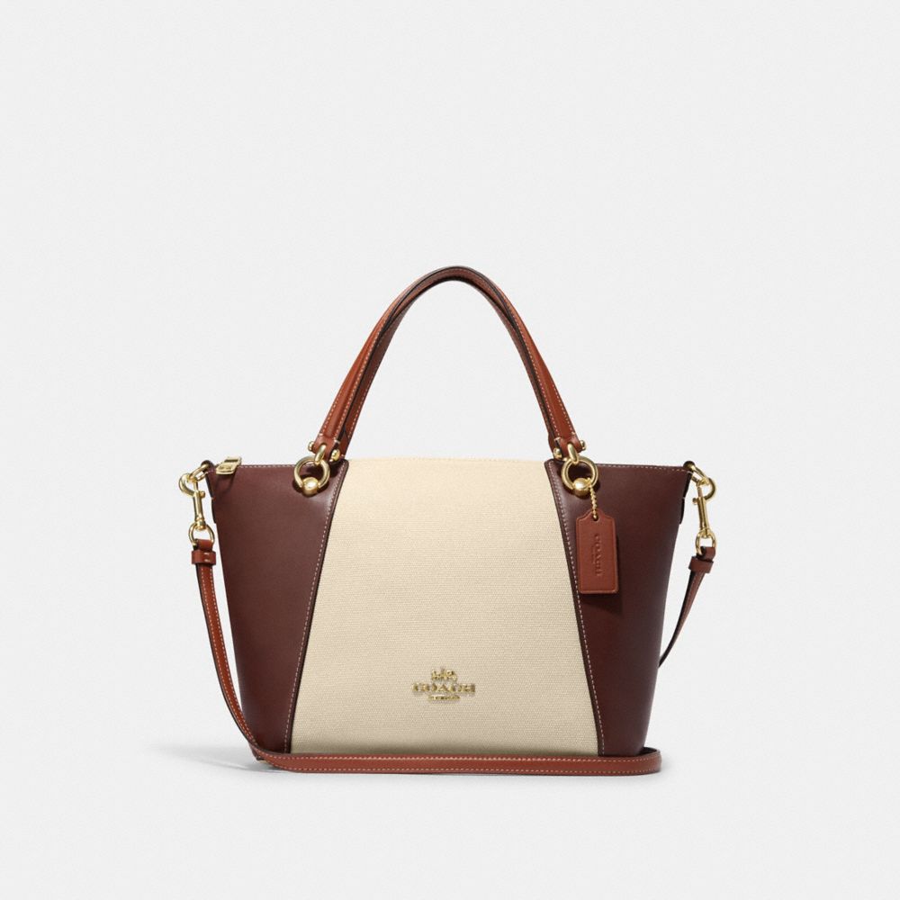 COACH CH544 Kacey Satchel Gold/Natural Multi