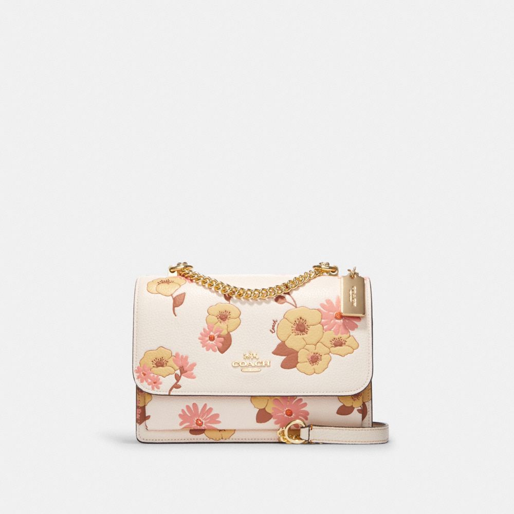 COACH CH550 Klare Crossbody With Floral Cluster Print Gold/Chalk Multi