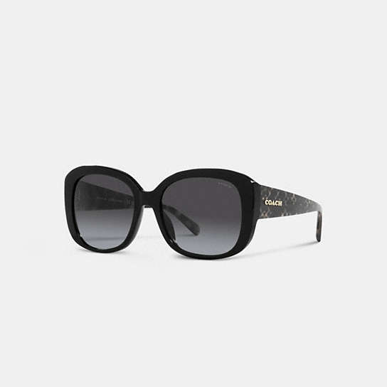CH564 - Signature Oversized Square Sunglasses Black /Black Signature
