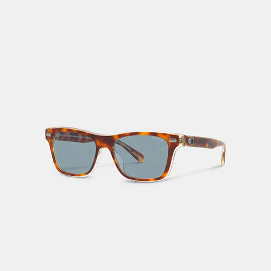 CH583 - Beveled Signature Square Sunglasses Tortoise/Blue