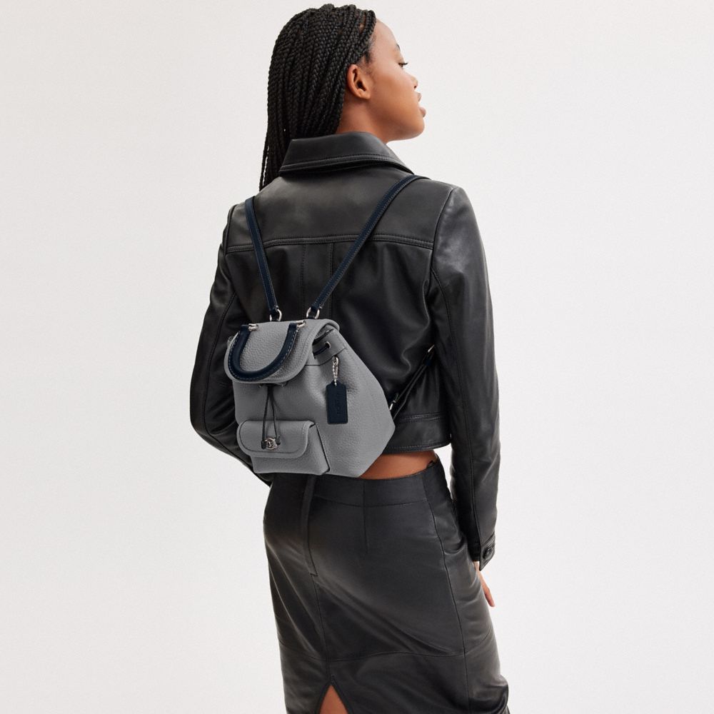 Coach best sale grey backpack