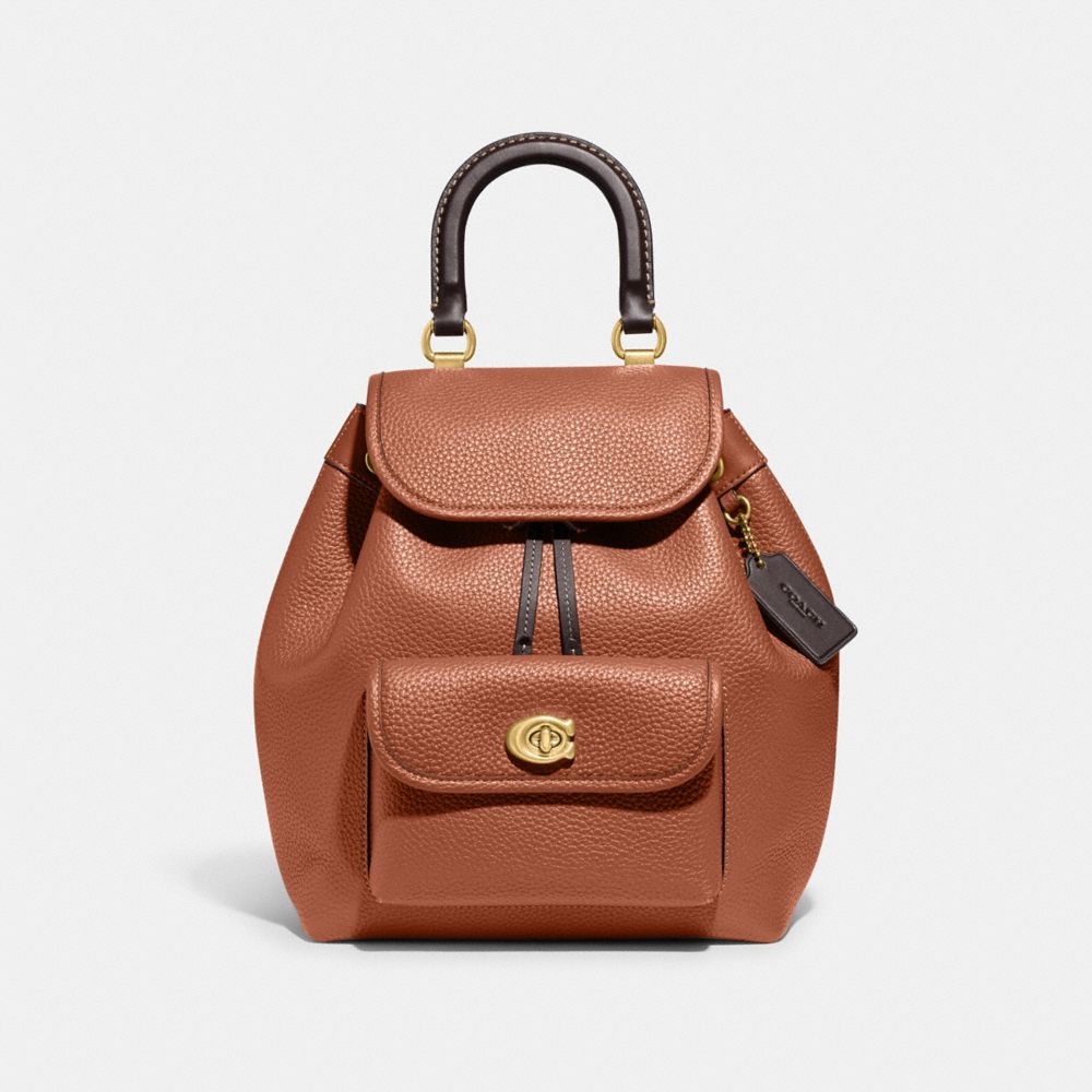 CH589 - Riya Backpack In Colorblock Brass/1941 Saddle Multi