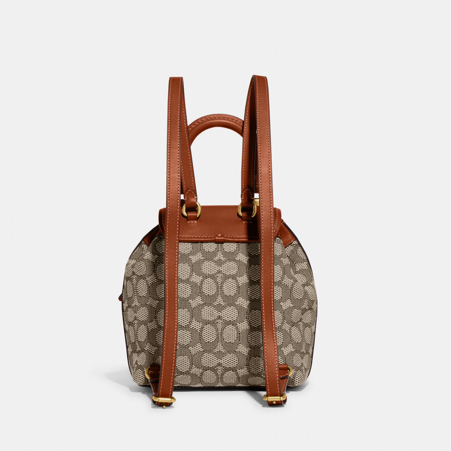 RIYA 21 經典SIGNATURE 緹花面料後背包| COACH 官方網站Official page