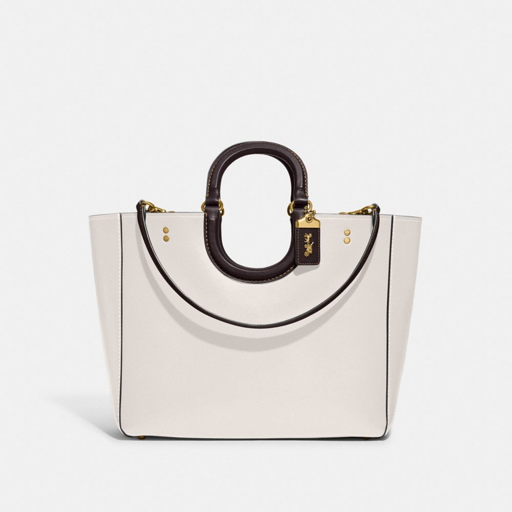 CH592 - Rae Tote In Colorblock Brass/Chalk Multi