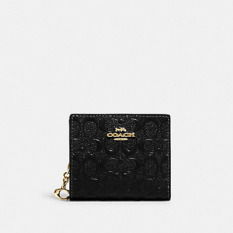 COACH CH594 Snap Wallet In Signature Leather Gold/Black