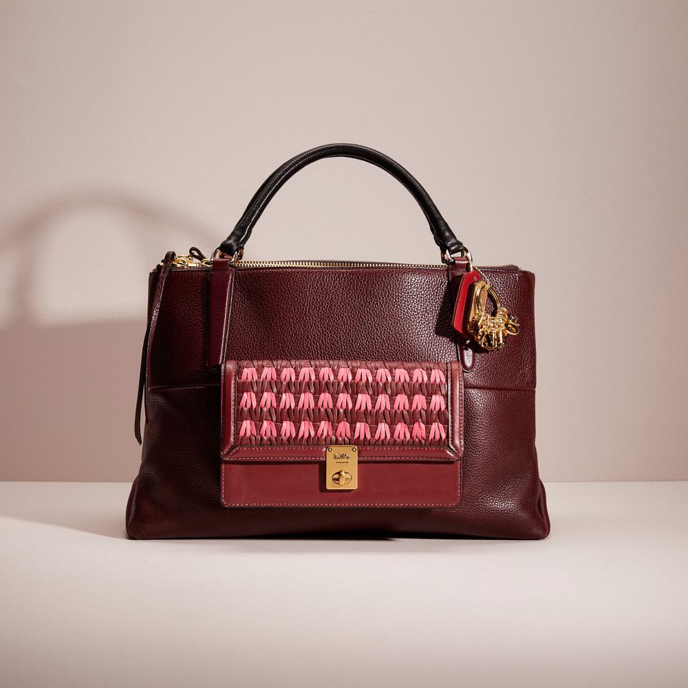 CH654 - Upcrafted Borough Bag Light Gold/Oxblood