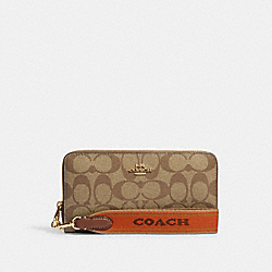 COACH CH692 Long Zip Around Wallet In Signature Canvas IM/KHAKI/CANYON MULTI