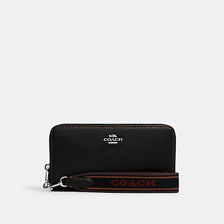 COACH CH705 Long Zip Around Wallet Silver/Black Multi