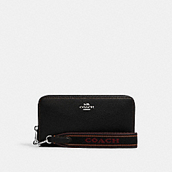 COACH CH705 Long Zip Around Wallet SILVER/BLACK MULTI