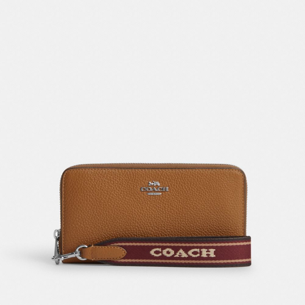 COACH CH705 Long Zip Around Wallet SILVER/PENNY MULTI